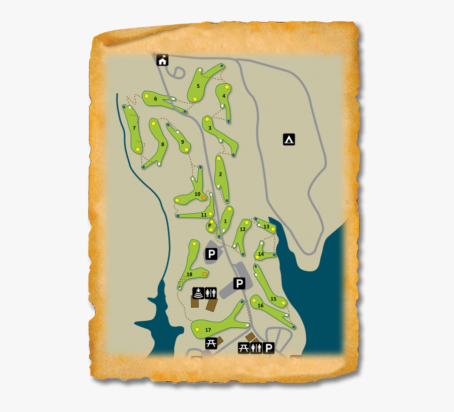 Map Of The Disc Golf Course At Fort Hamby - Fort Hamby Park Campground Wilkesboro Nc, Transparent Clipart