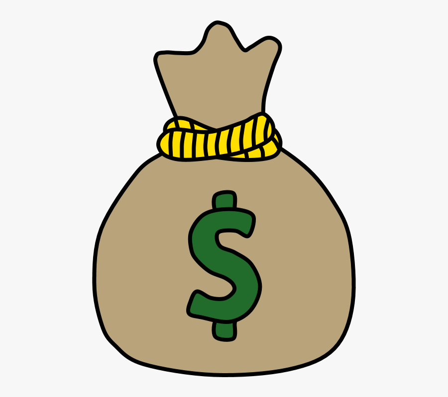 Money Bag - Cartoon Money Bag Clipart, Transparent Clipart