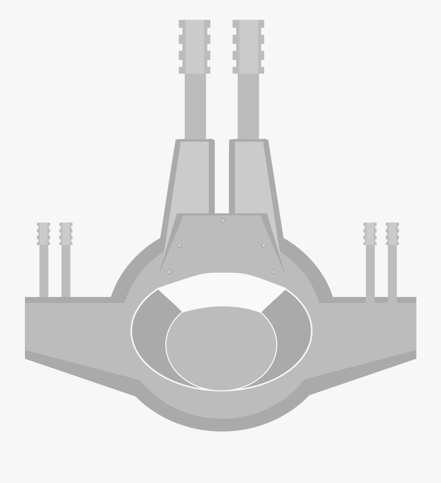 Spaceship Clipart Fighter - Cannon Space Ship Icon, Transparent Clipart