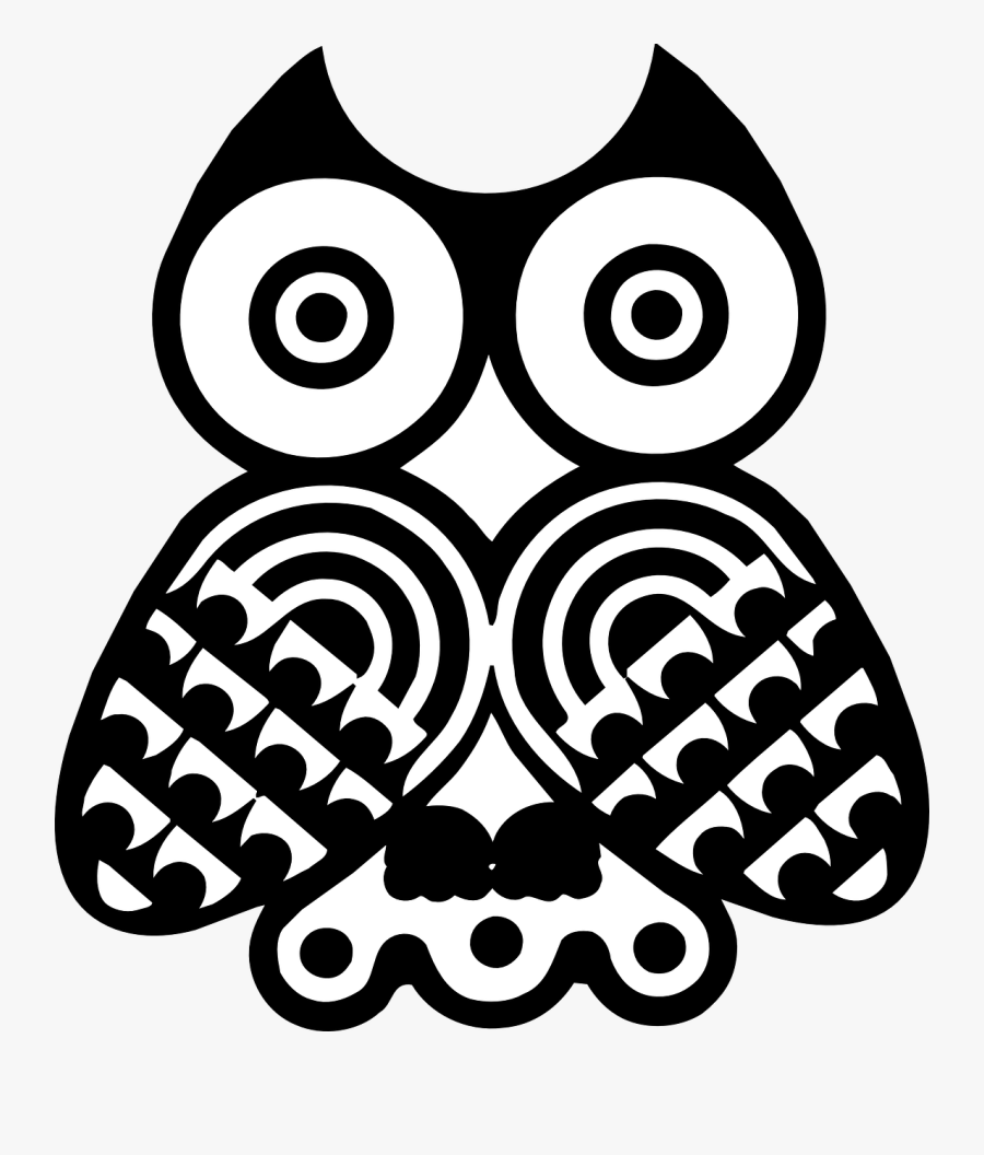 Owls, Bird, Black, White, Patterns, Stylish, Designs - Preston Grange Primary School, Transparent Clipart