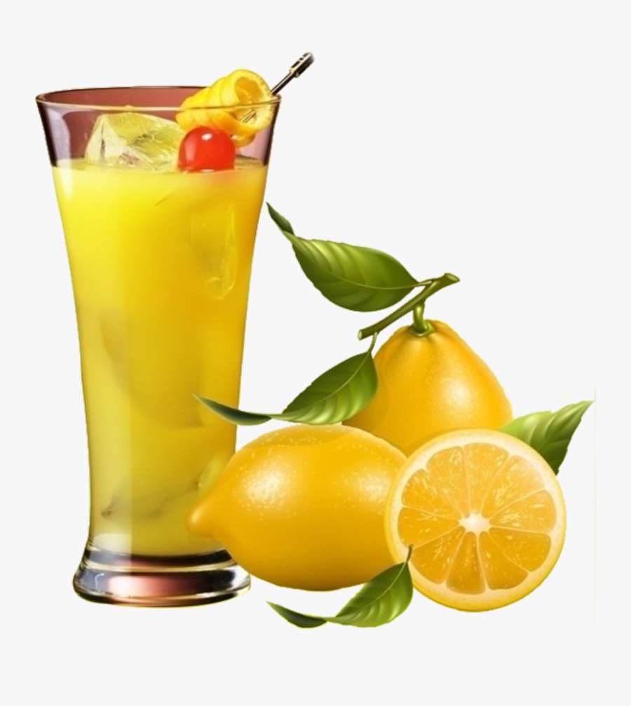 Juice Lemon Fruit Clip Art Iced Transprent - Verre Jus De Fruit Png, Transparent Clipart