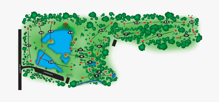 Visionquest Course Map - Vision Quest Disc Golf, Transparent Clipart