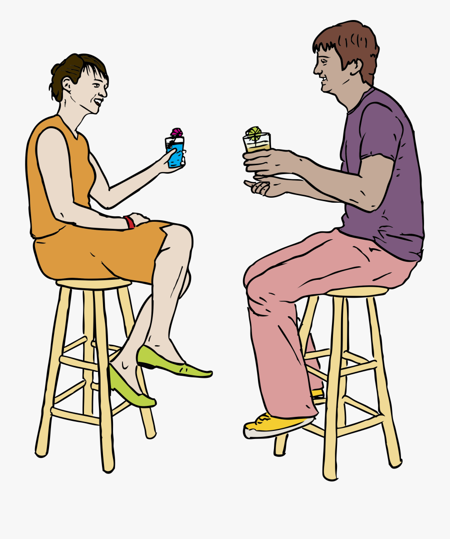 Couple Having Drinks - Having Drinks Clipart, Transparent Clipart