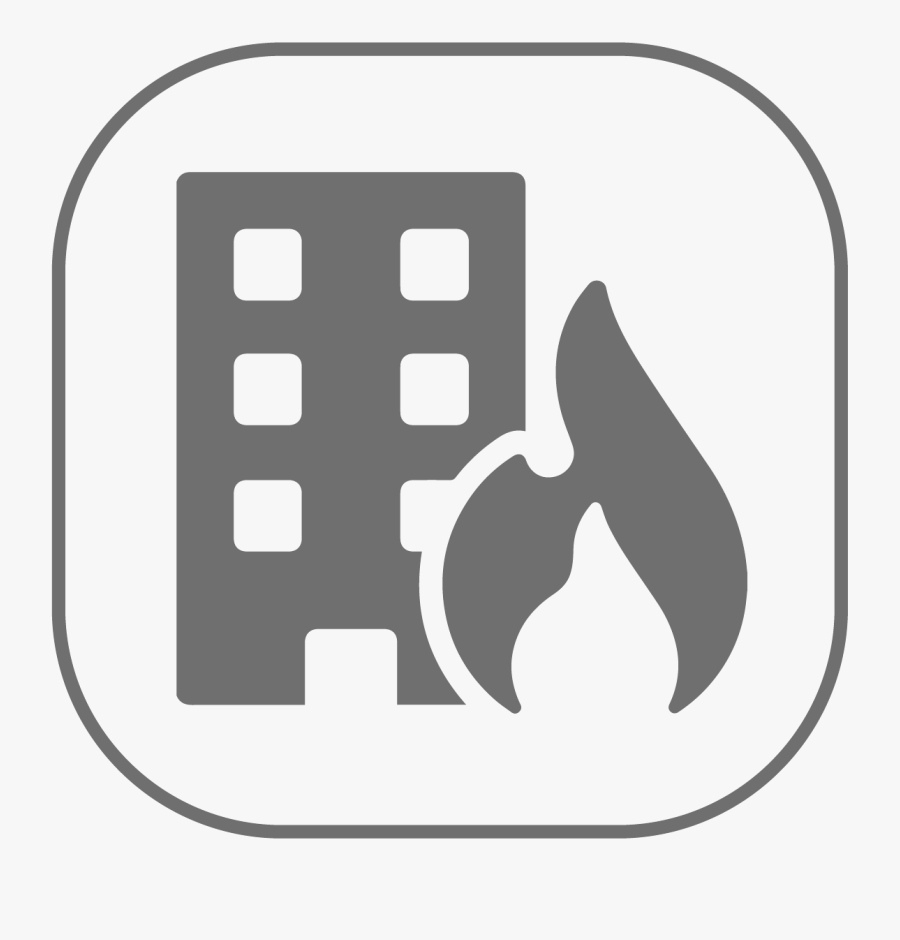 Firefighting Comet - Building Fire Icon Png, Transparent Clipart