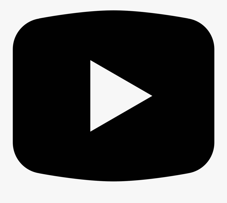 Play Computer Youtube Button Icons Free Clipart Hd - Youtube Black And White, Transparent Clipart