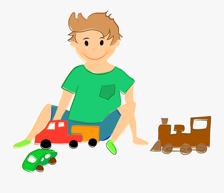 Boy Playing With Toys Clipart, Transparent Clipart