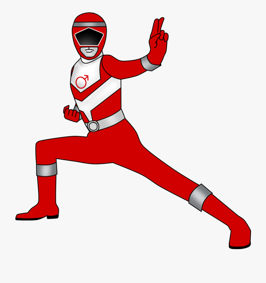 Red Power Rangers, Transparent Clipart