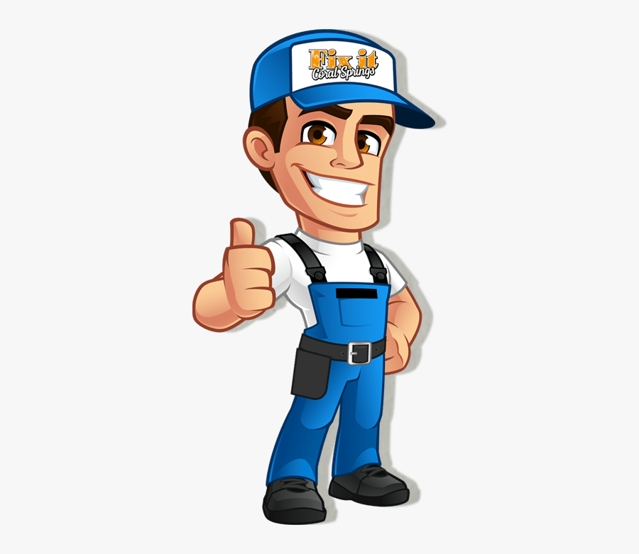 Coral Springs Handyman - Electrician Cartoon, Transparent Clipart