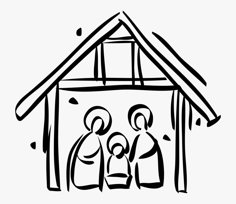 Vector Illustration Of Festive Season Christmas Nativity - Presépio De Natal Png, Transparent Clipart