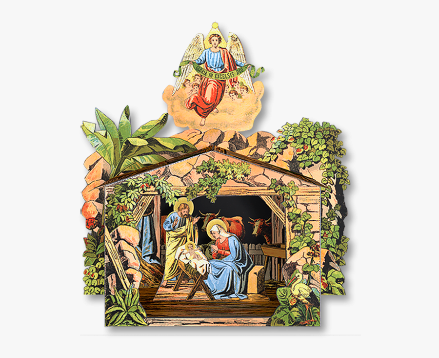 Paper Model Kiosk Nativity, Transparent Clipart