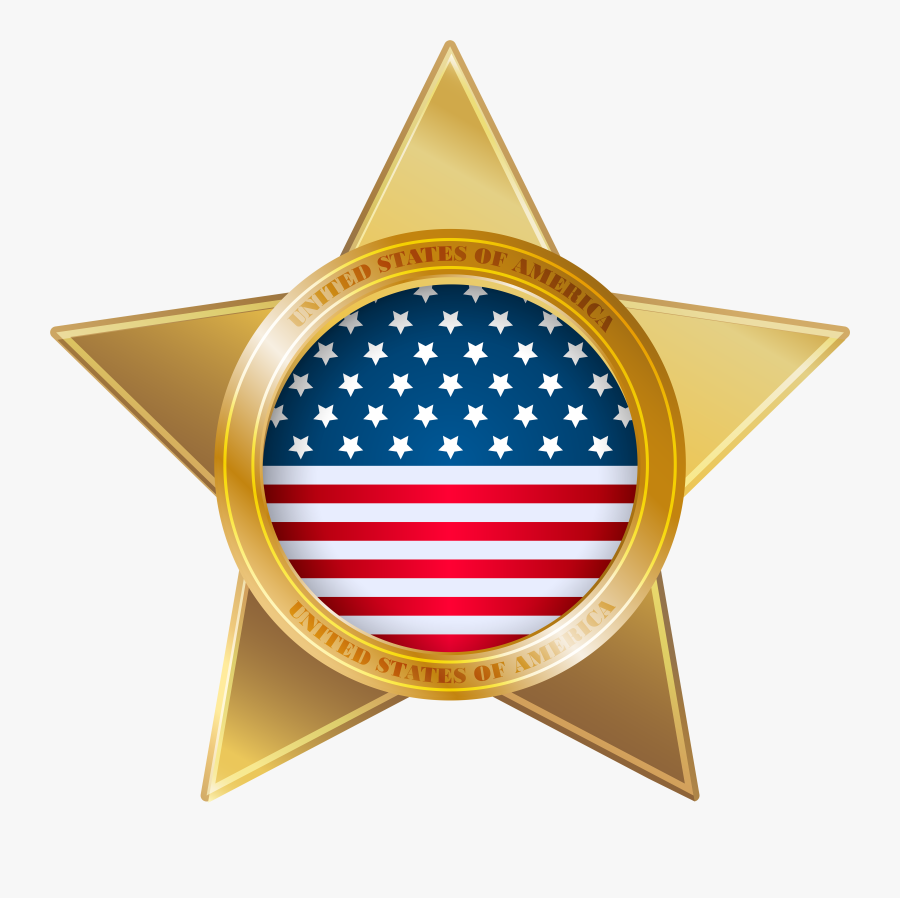 American Star Png Clip Art Image - Star Clipart For Badges, Transparent Clipart