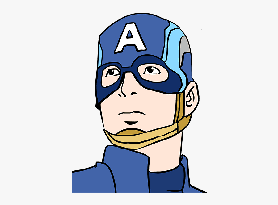 How To Draw Captain America - Cartoon Captain America Easy Drawing, Transparent Clipart