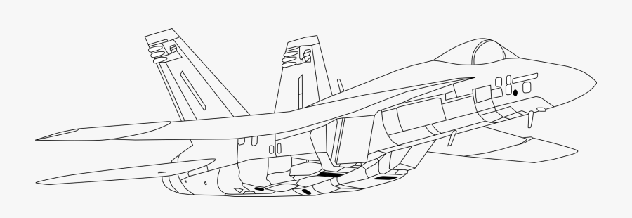 Line Art,angle,area - F A 18 Super Hornet Drawing, Transparent Clipart