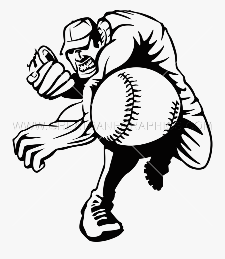 Baseball Pitcher Drawing At Getdrawings - Baseball Pitcher Cartoon Transparent, Transparent Clipart