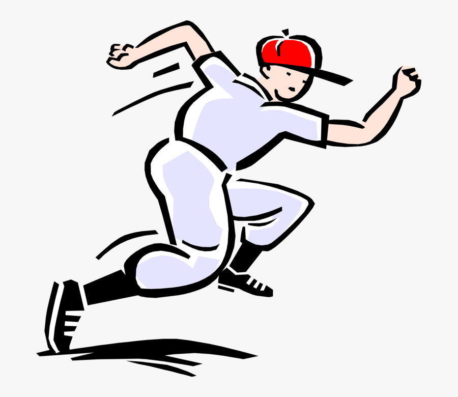 Vector Illustration Of 1950"s Vintage Style Baseball - Baseball Clip Art, Transparent Clipart