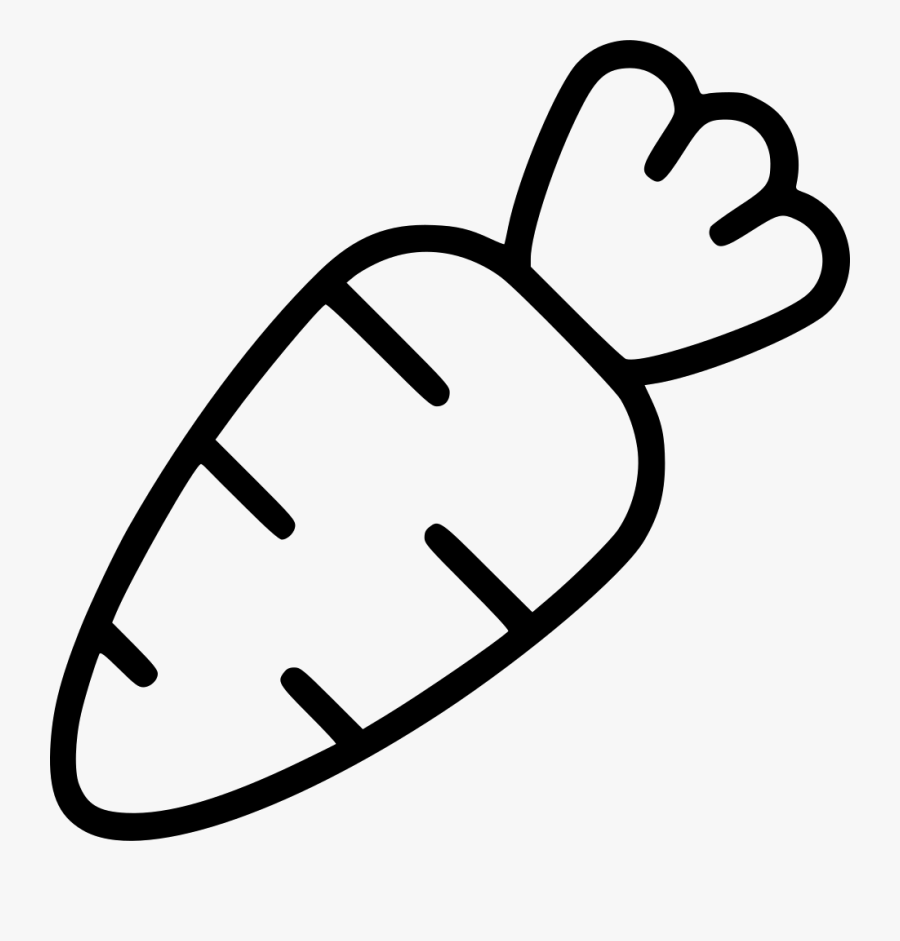 Carrot Root Vegetable Vegetables Healthy Food Rabbit - Carrot Clipart Black And White Png, Transparent Clipart