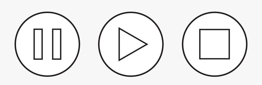 Clipart Pause Button - Play Stop Pause Buttons, Transparent Clipart