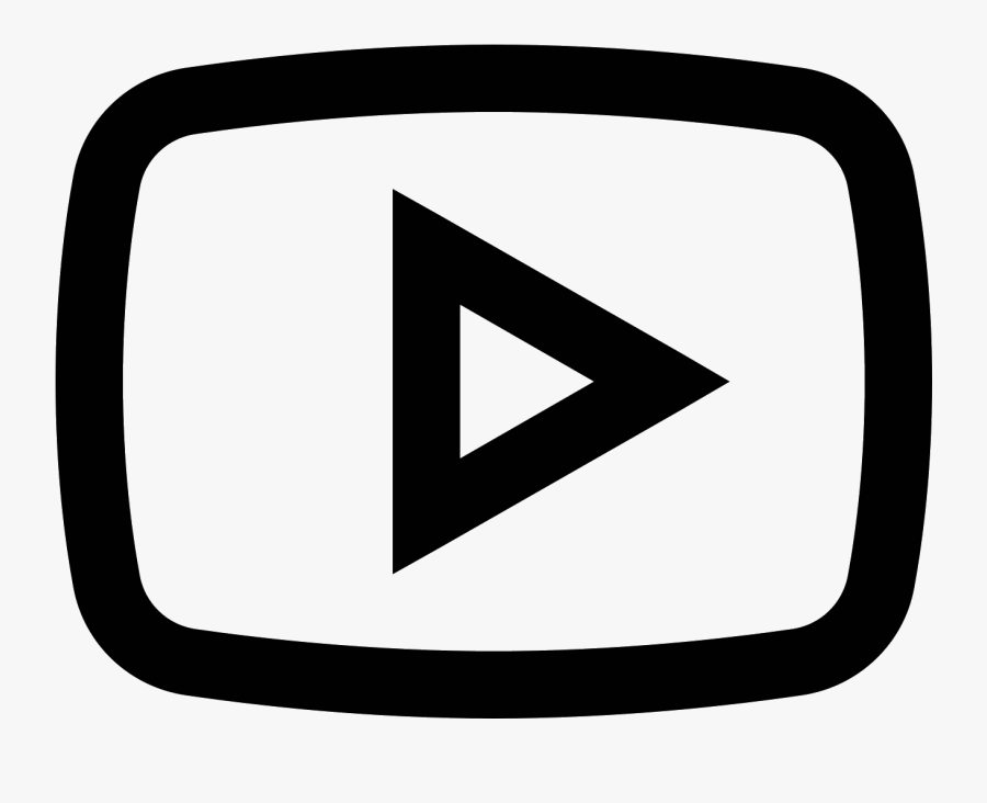 Graphic Black And White Stock Button Clip Logo - White Youtube Icon Png, Transparent Clipart