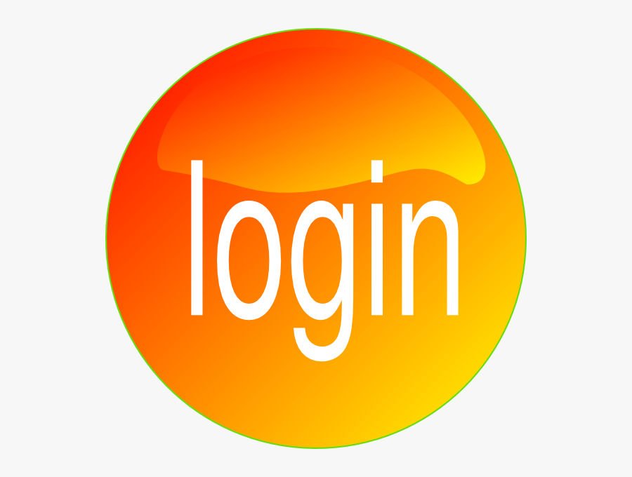 Orange Login Clip Art - Orange Icon Of Login, Transparent Clipart