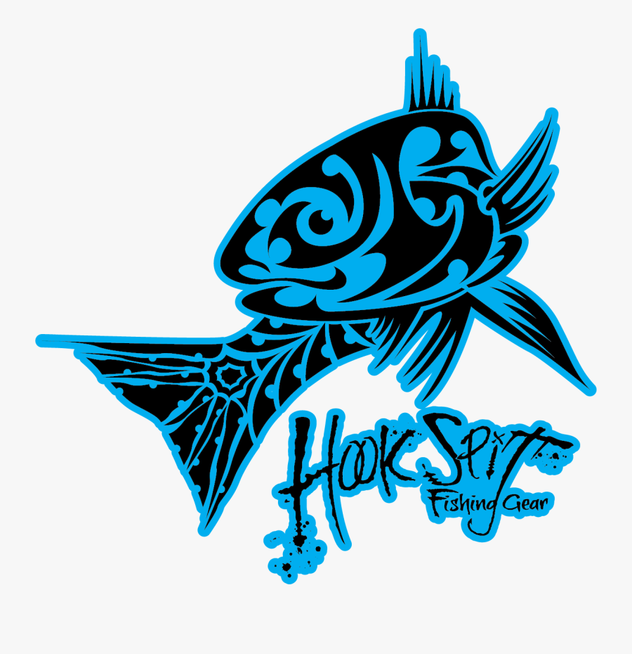 Tribal Fish Blue30 - Hook Spit Fishing Camp, Transparent Clipart