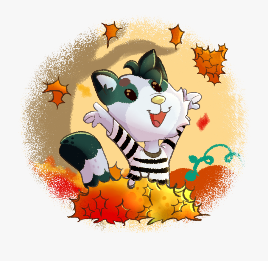 Autumn Raccoon - Cartoon, Transparent Clipart