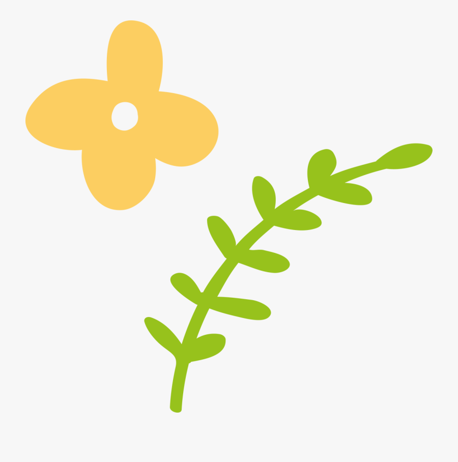 Fern And Flower Svg Cut File - Floral Design, Transparent Clipart