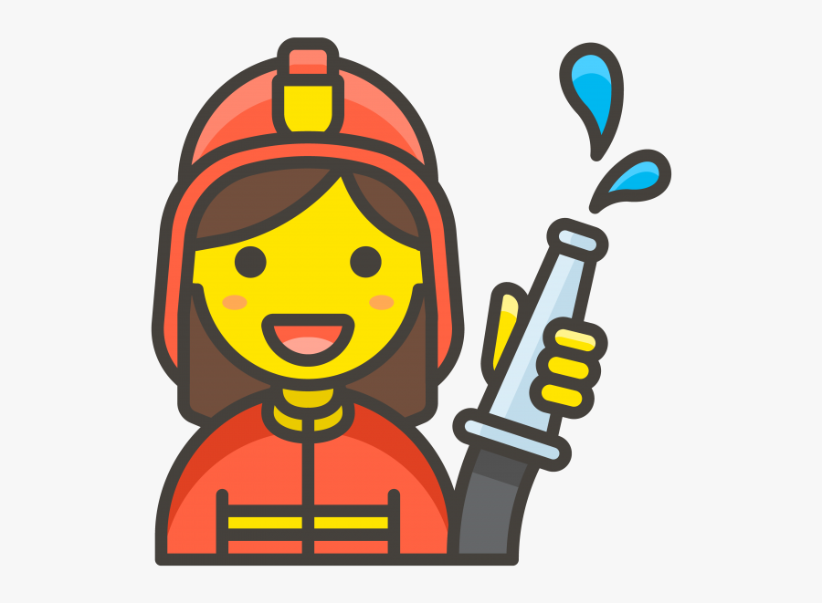 Download Woman Firefighter Emoji - Firefighter Emoji, Transparent Clipart