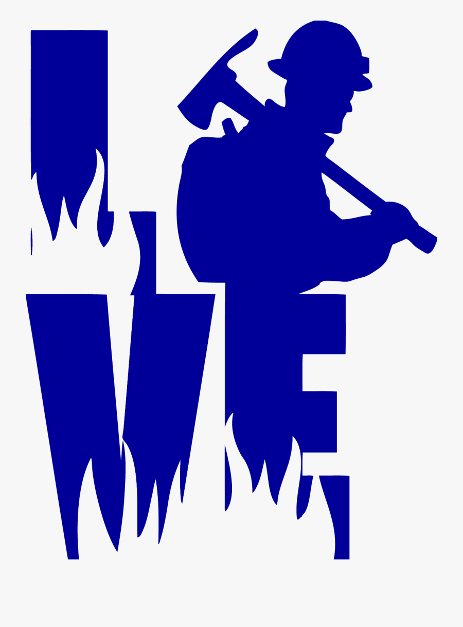 Love A Wildland Decal - Love Firefighter Decal, Transparent Clipart