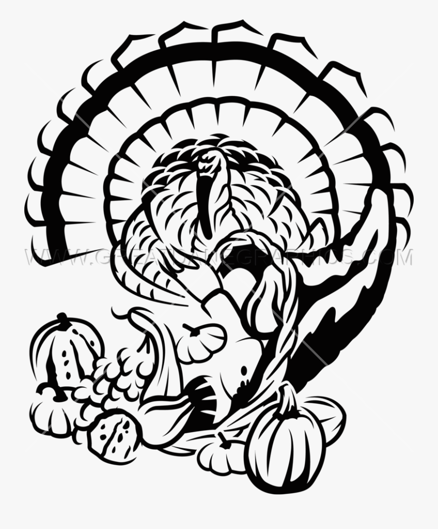 Cornucopia Clipart Black And White, Transparent Clipart