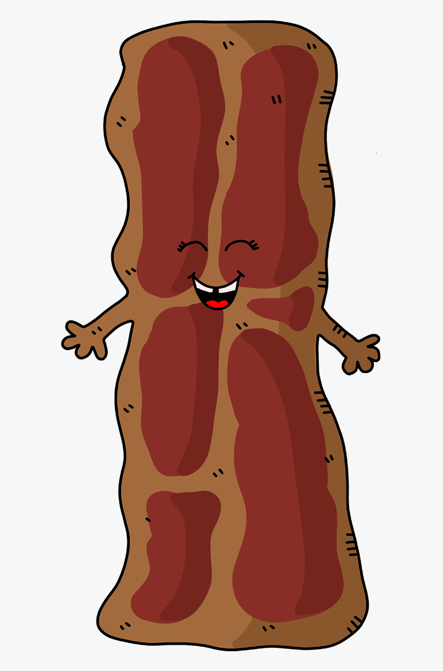 Bacon, Breakfast, Food, Delicious, Fried, Egg, Meat - Gambar Kartun Daging Ham, Transparent Clipart