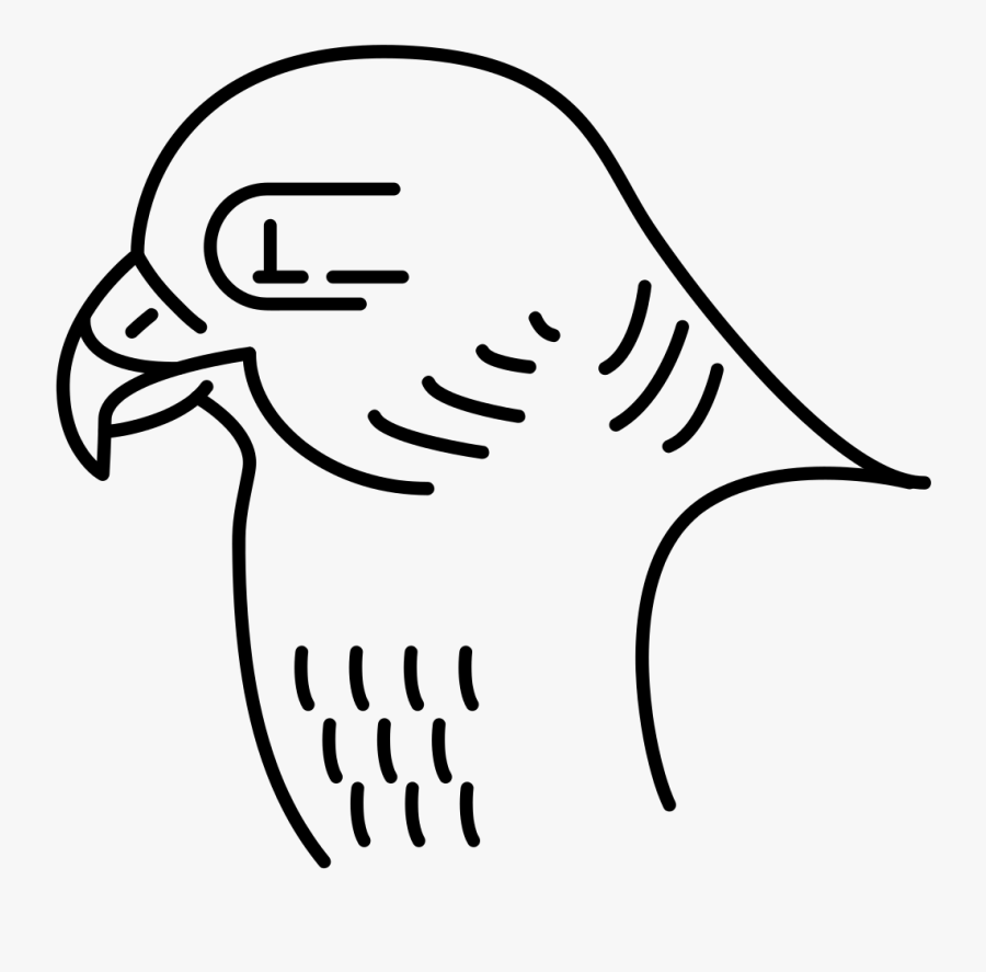 File - Peregrine Falcon - Svg - Peregrine Falcon Head - Peregrine Falcon Head Transparent, Transparent Clipart