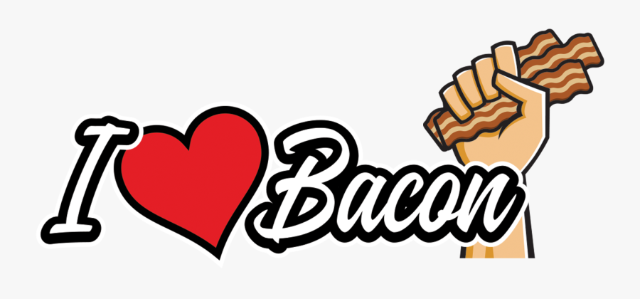 Love Bacon Logo, Transparent Clipart