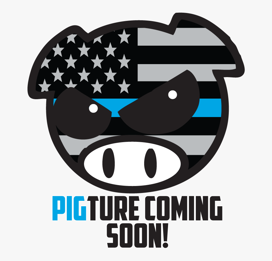 Thin Blue Line Proud Pig, Transparent Clipart