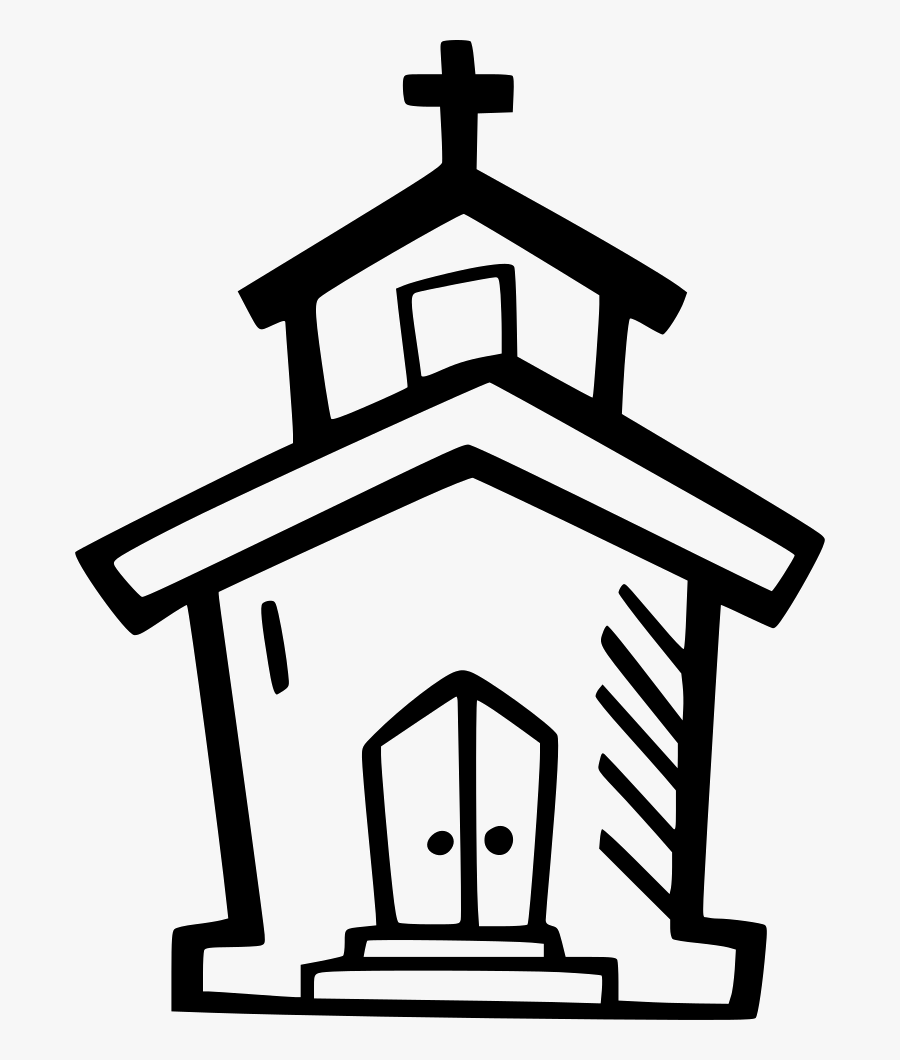 Icon Vector Church Png Clipart Black And White Stock - Church Svg File Free, Transparent Clipart