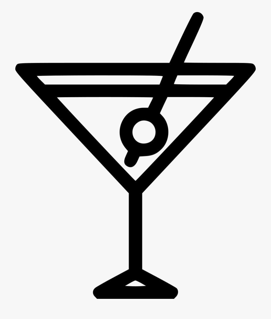 Martini Glass Wine Coctail Nightlife Party - Drinks Png Icon Vector, Transparent Clipart