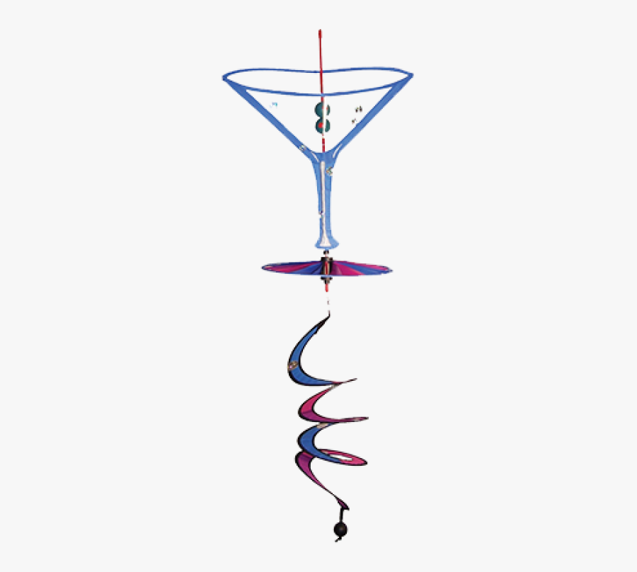 Image Of Martini Glass Twister - Electric Blue, Transparent Clipart