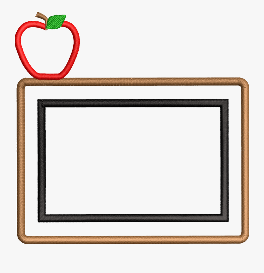 Teacher Back To School Chalkboard Apple Monogram - Clip Art, Transparent Clipart