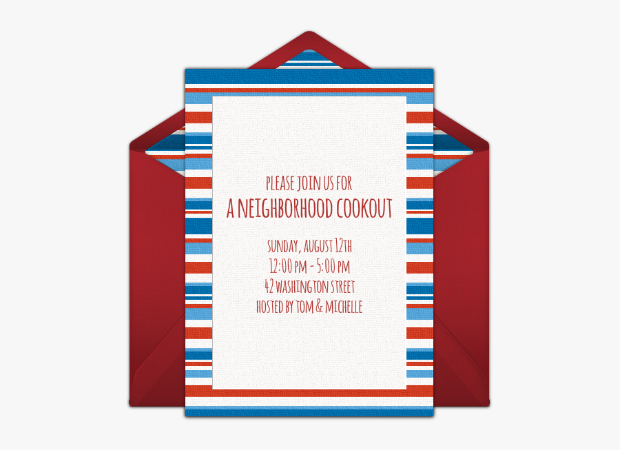 Clip Art Stripes Invitations Th Of - 4th Of July Invitation Wording, Transparent Clipart