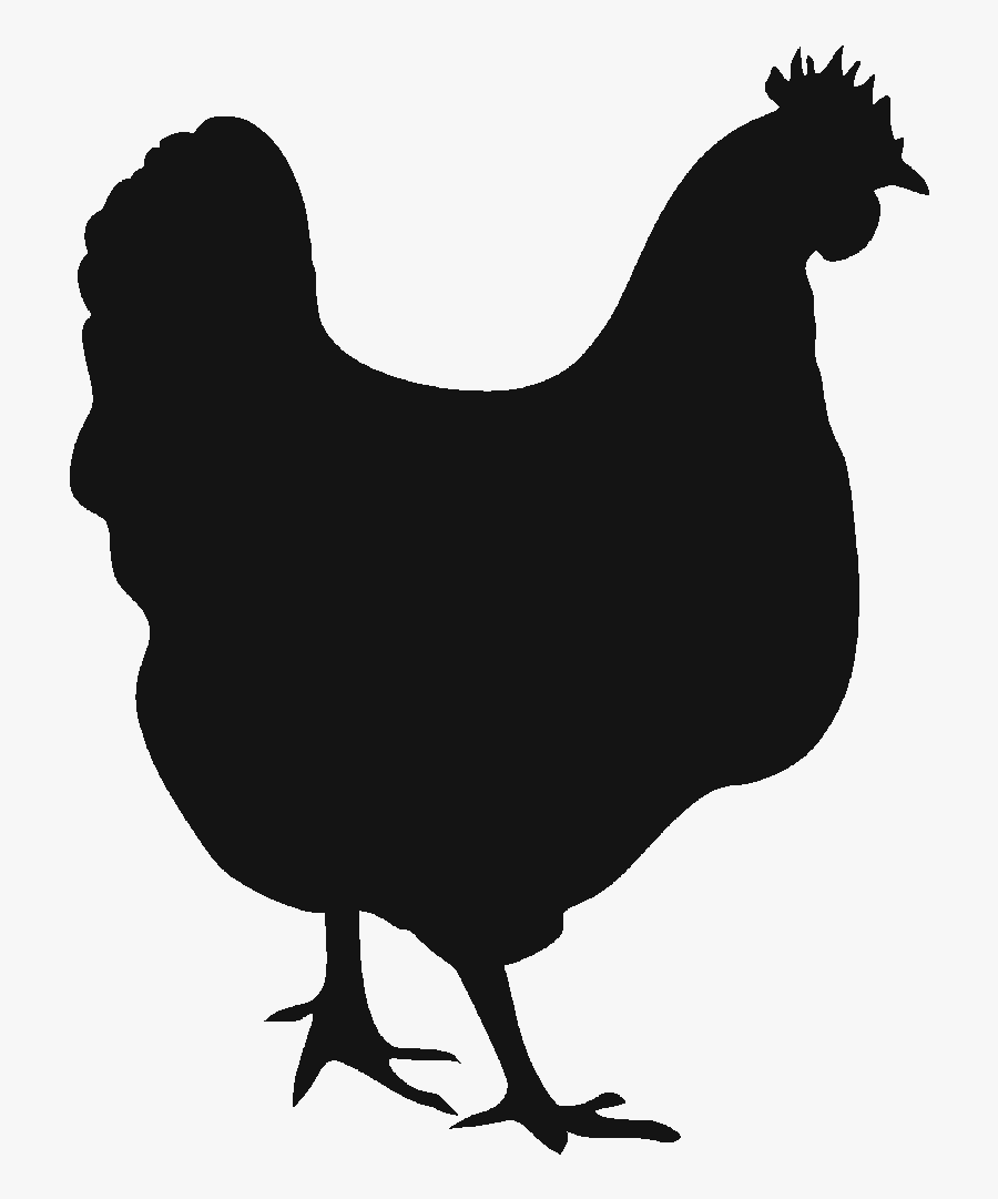 Stickers Chalkboard Chicken Art - Silhouette Chicken Clipart , Free