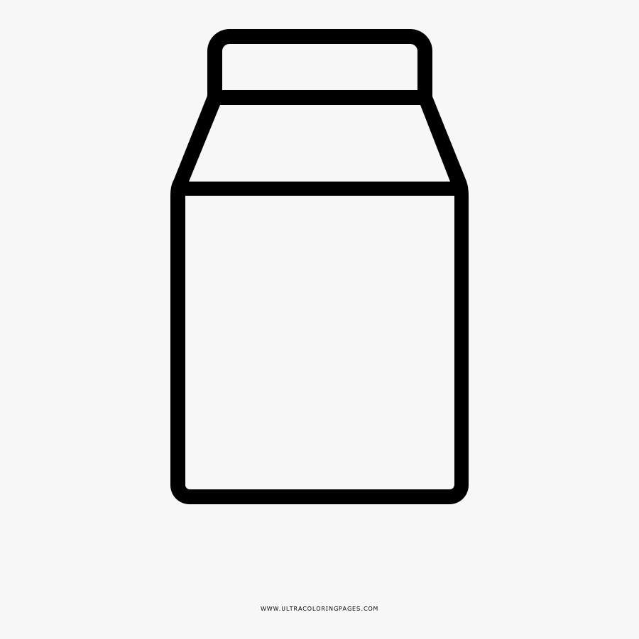 Milk Carton Coloring Page, Transparent Clipart