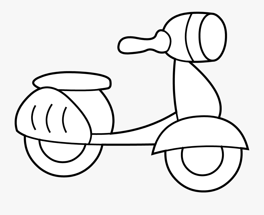 Transparent Patriotic Clipart Black And White - Scooter Clipart Free Black And White, Transparent Clipart