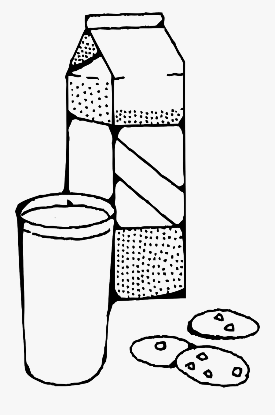 Milk And Cookies Milk Cookies Free Picture - Milk And Cookies Clipart Black And White, Transparent Clipart