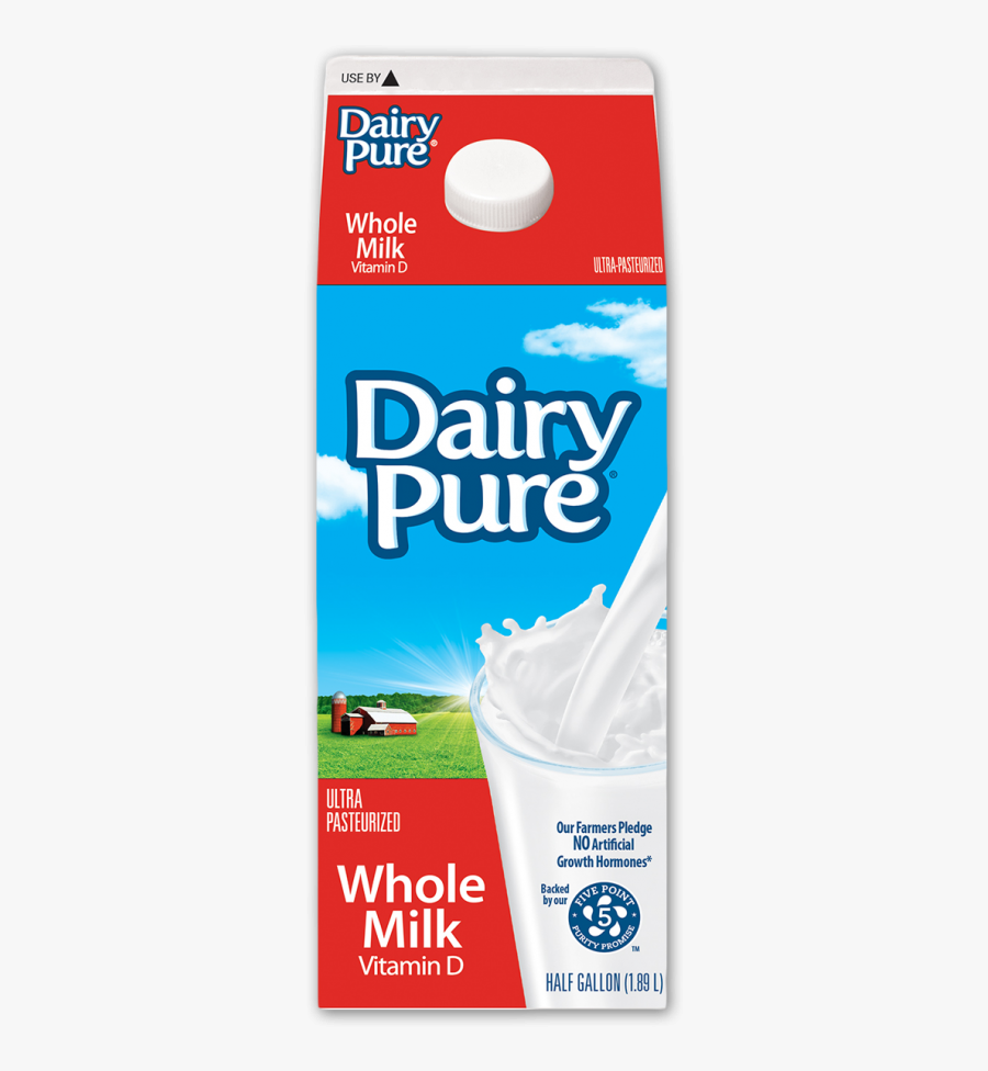 Dairypure Whole Milk Tuscan Dairy Farms - Half Gallon Lactose Free Milk, Transparent Clipart