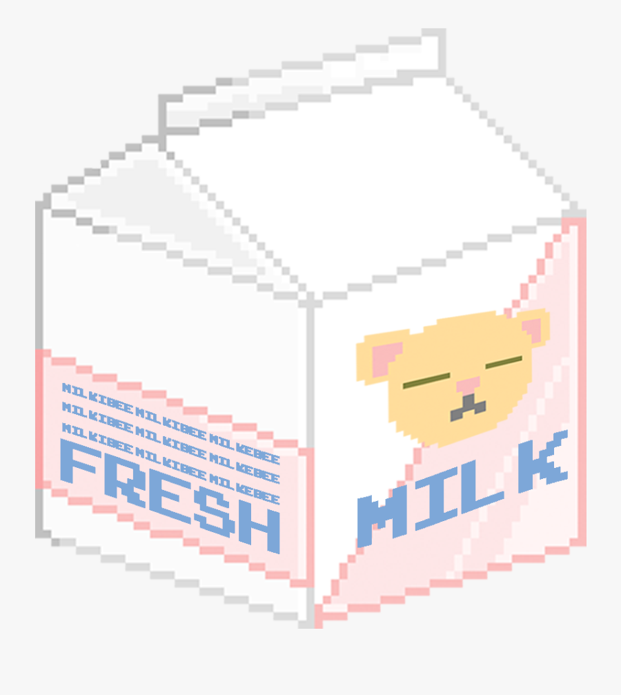 Milk Carton Pixel Art, Transparent Clipart