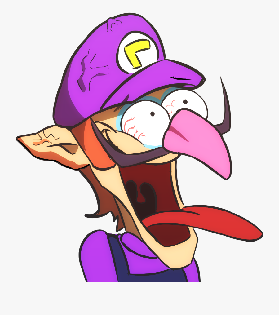 Cartoon Clip Art Fictional Character - Waluigi Laughing, Transparent Clipart