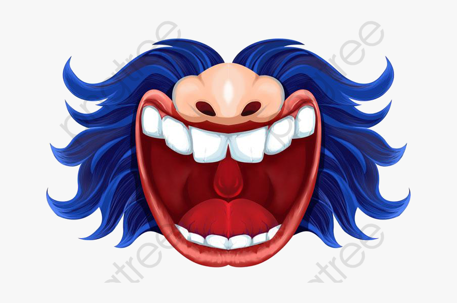 Cartoon Laughing Mouth - Mask Laughing Cartoon Face, Transparent Clipart