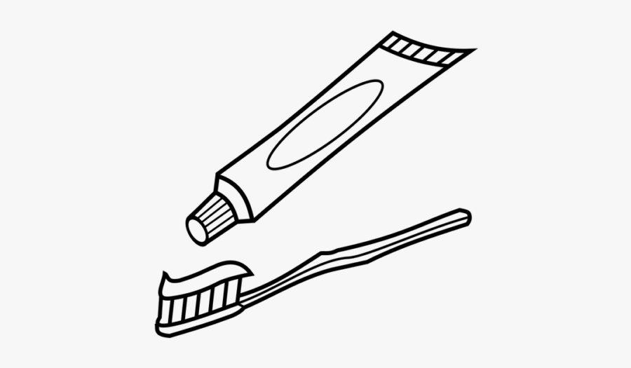 Toothbrush Drawing - Toothbrush And Toothpaste Drawing, Transparent Clipart