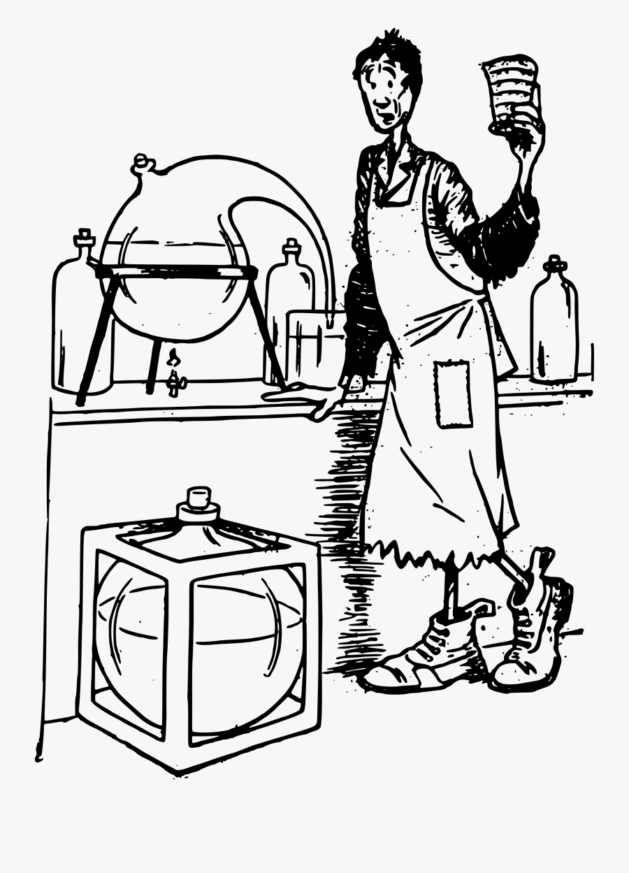 Scientist In Lab Clip Arts - Cartoon, Transparent Clipart