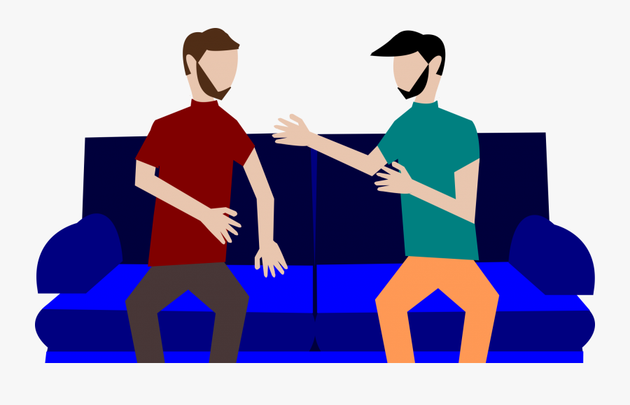 Two Men Talking Clipart, Transparent Clipart