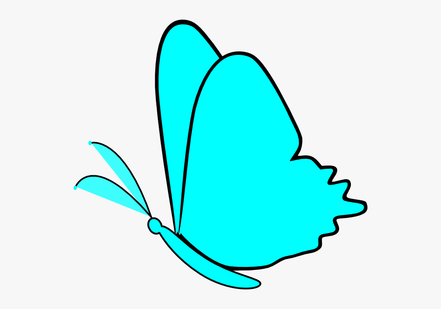 Simple Blue Butterfly Clip Art At Clker - Butterfly Clip Art Simple, Transparent Clipart